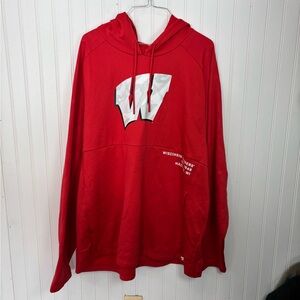 Fanatics college Red Wisconsin badgers Men's athletic Hoodie